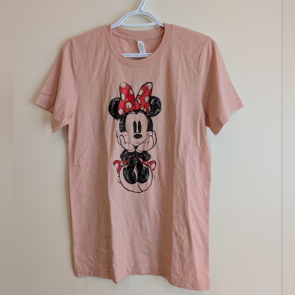 Bella Canvas Minnie Mouse Kids T-Shirt - Light Pink